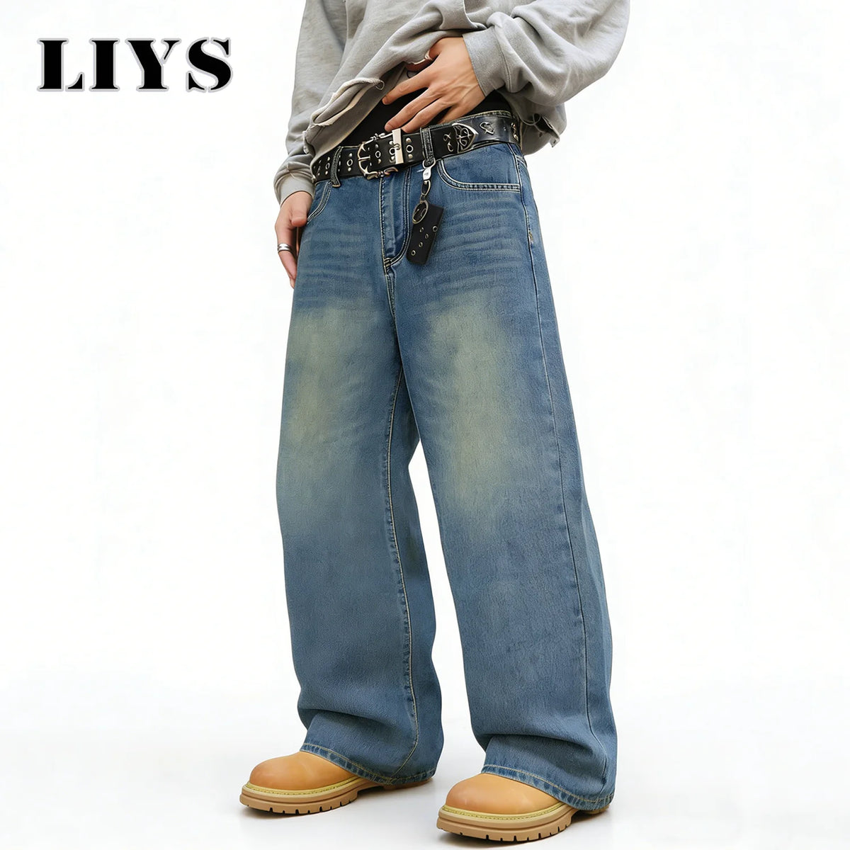 Baggy Wide Leg Jeans – Unisex Oversized Streetwear Denim Pants