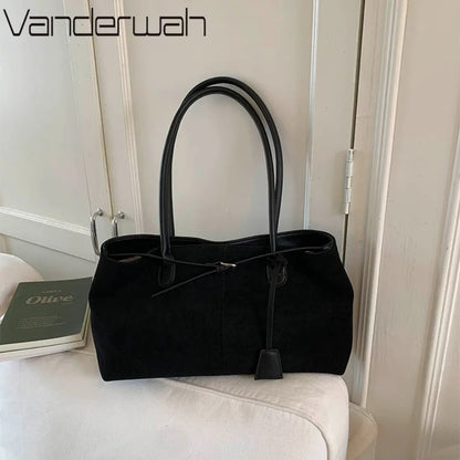 New Winter Solid Color Pu Leather Handbag Designer Shoulder Bags
