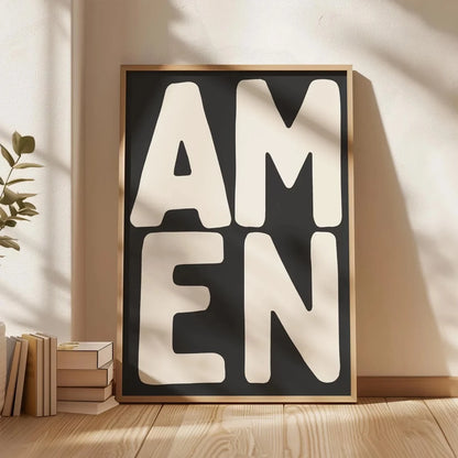 Amen Wall Art Print – Christian Scripture Poster
