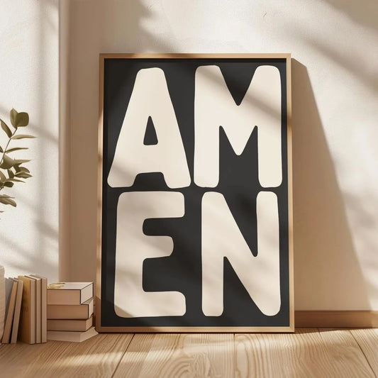 Amen Wall Art Print – Christian Scripture Poster