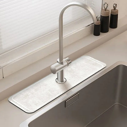 Faucet Splash Guard Mat – Absorbent Sink Countertop Water Pad for Bathroom & Kitchen