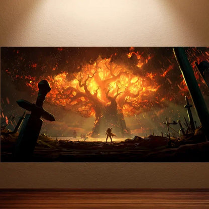 World of Warcraft Canvas Poster – Retro Game Wall Art Decor