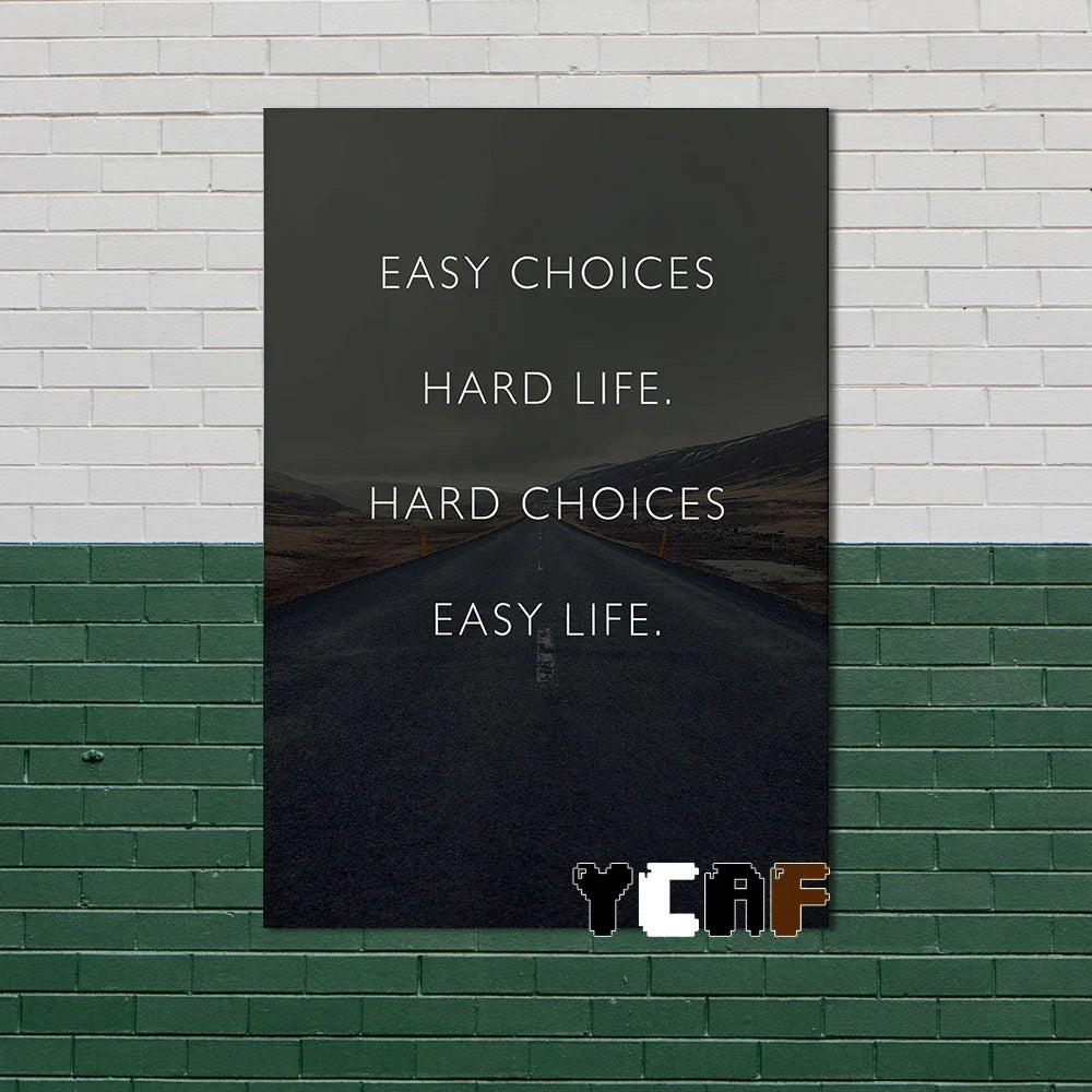 Motivational Quote Canvas Poster – Discipline Wall Art