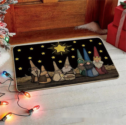 Merry Christmas Floor Mat – Indoor Outdoor Holiday Welcome Rug