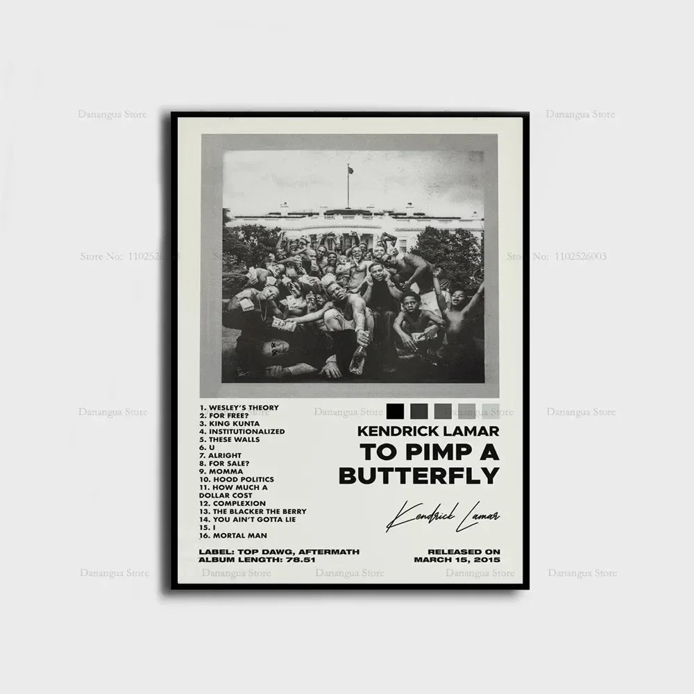 Kendrick Lamar Poster – Good Kid M.A.A.D City Album Wall Art