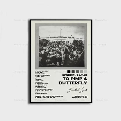 Kendrick Lamar Poster – Good Kid M.A.A.D City Album Wall Art