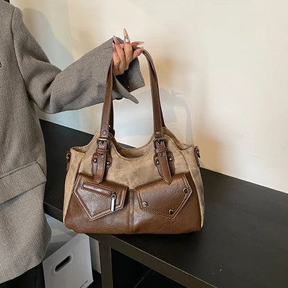 Retro Trendy Shoulder Bags European American High-quality Handbag