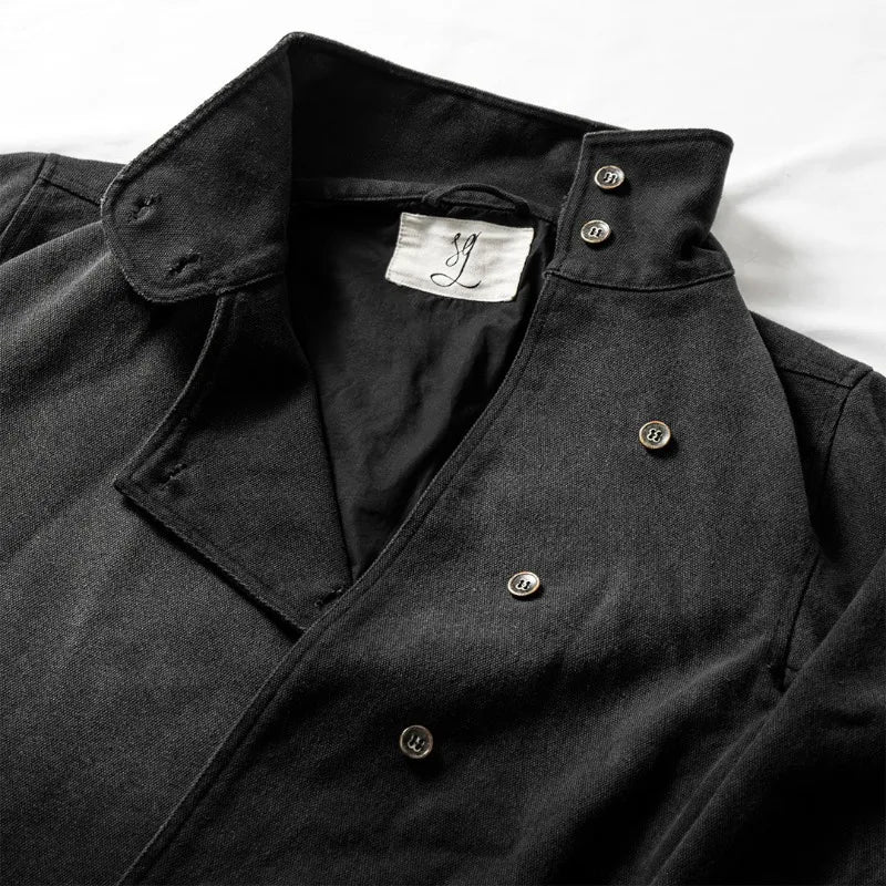 Fencing Jacket Y2K Vintage Wash Canvas – Unisex Gothic Harajuku Streetwear