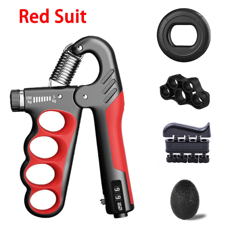 Adjustable Hand Grip Strengthener with Rep Counter 5–150kg