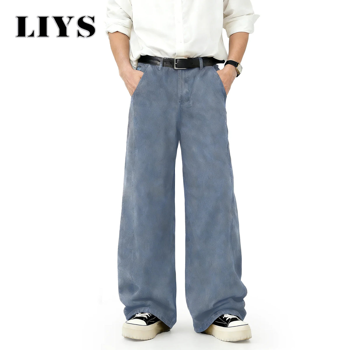 Men's Baggy Wide Leg Jeans – Retro Streetwear Denim