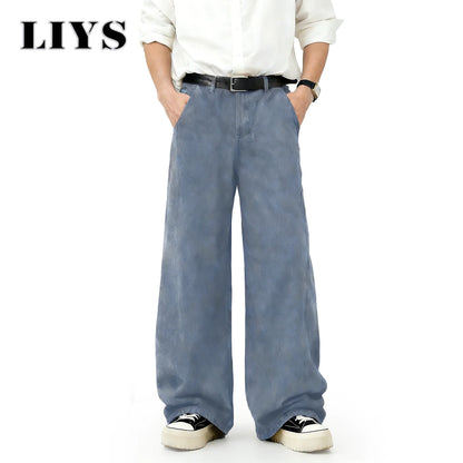 Men's Baggy Wide Leg Jeans – Retro Streetwear Denim