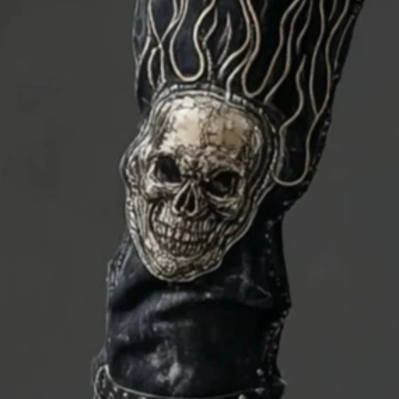 Skull Print Gothic Biker Denim Jeans – Y2K Streetwear Punk Hip Hop Pants