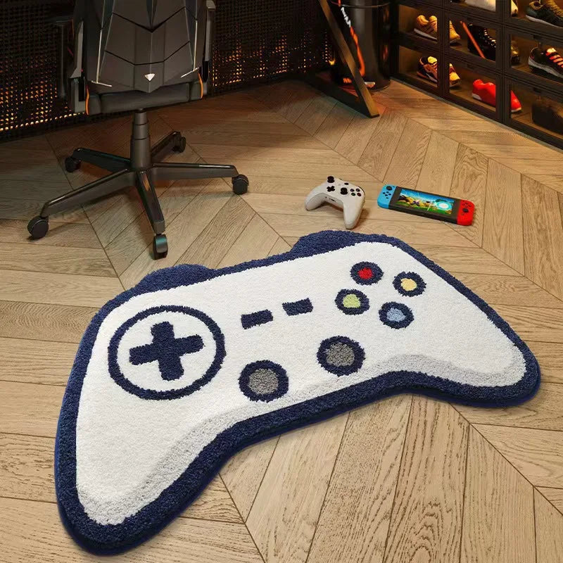 Game Controller Shaped Rug – Gaming Floor Mat for Bedroom & E-Sports Setup
