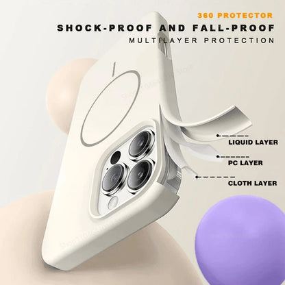 MagSafe Silicone iPhone Case – Shockproof Cover for iPhone 11–17
