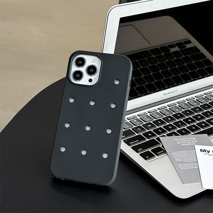 Crocs Charms Silicone iPhone Case with Holes – Fun Customizable Cover