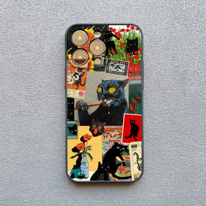Cat Collage Phone Case for iPhone 17 16 15 14 13 12 11 Pro Max Plus Mini X XS