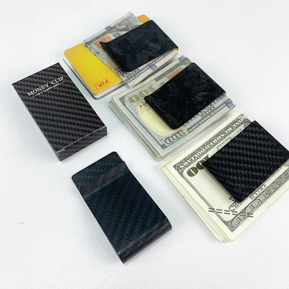 Carbon Fiber Money Clip – Credit & Business Card Holder for Men & Women