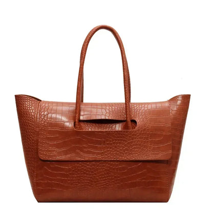 Luxury Crocodile Pattern Women Handbag With Short Handle