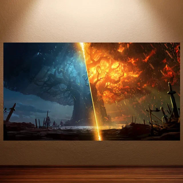 World of Warcraft Canvas Poster – Retro Game Wall Art Decor