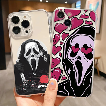 Ghostface Scream iPhone Case – Clear Magnetic Cover