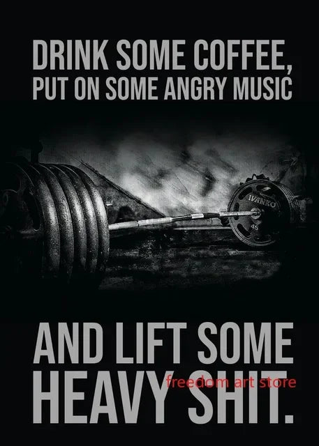 No Pain No Gain Gym Motivation Canvas Wall Art Print