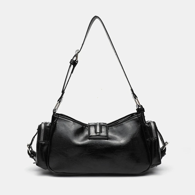 Women's Y2k Punk Vintage Shoulder Purse PU Leather Gothic Rivet Handbag