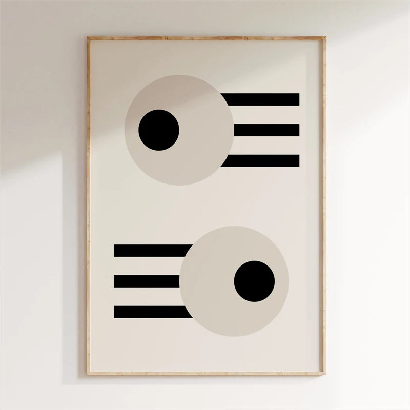 Minimalist Abstract Geometric Canvas Wall Art Poster