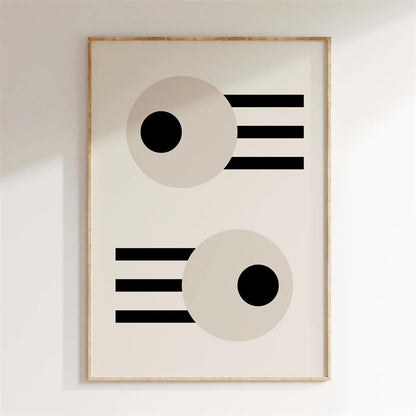 Minimalist Abstract Geometric Canvas Wall Art Poster