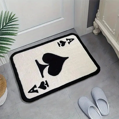 Ace of Spades Rug – Soft Non-Slip Floor Mat for Bedroom & Living Room