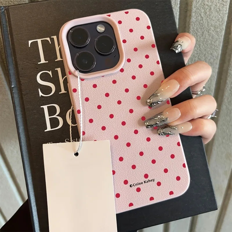 Polka Dot Lichee Pattern iPhone Case – iPhone 17 16 15 14 13 12 11 Pro Max XS XR X