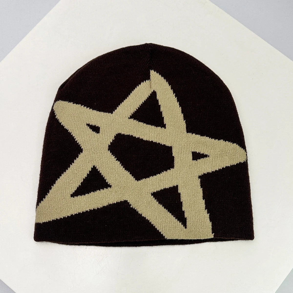 Star Print Knit Beanie – Unisex Hip Hop Streetwear Hat