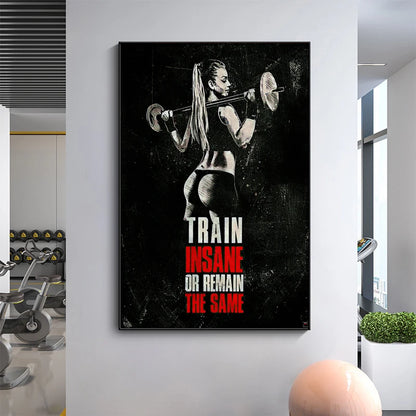 Gym Motivational Quote Wall Art Poster – Bodybuilding Canvas Print