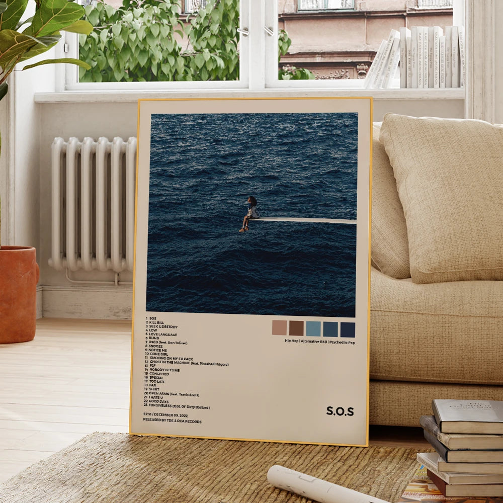 SZA CTRL Album Cover Wall Art Poster Print with Frame