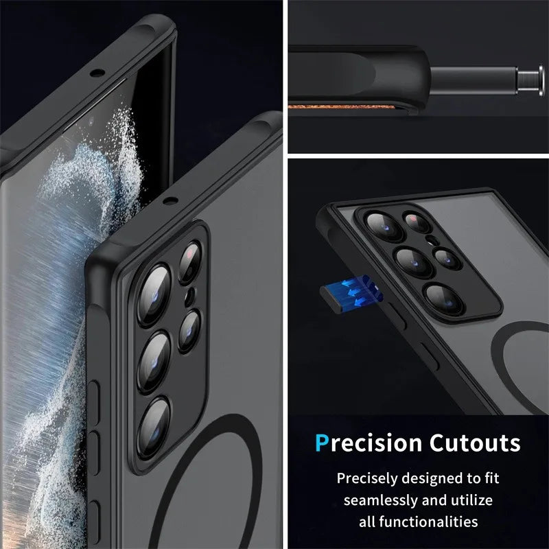 Samsung Galaxy Magnetic Matte Case – Wireless Charging Compatible
