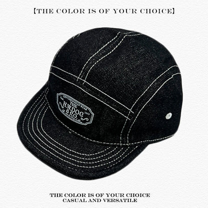 5-Panel Flat Brim Cap – Retro Hip-Hop Street Style Hat for Men & Women