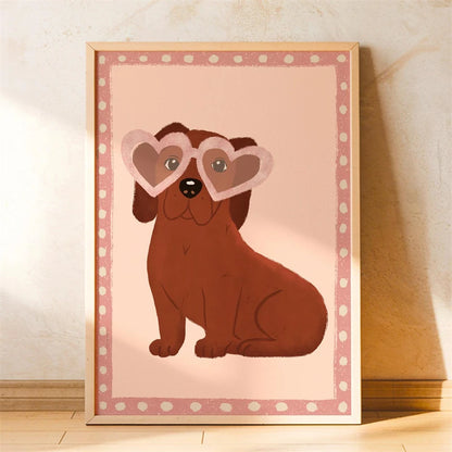Boho Cat Bicycle Wall Art Poster – Kids Nursery Print