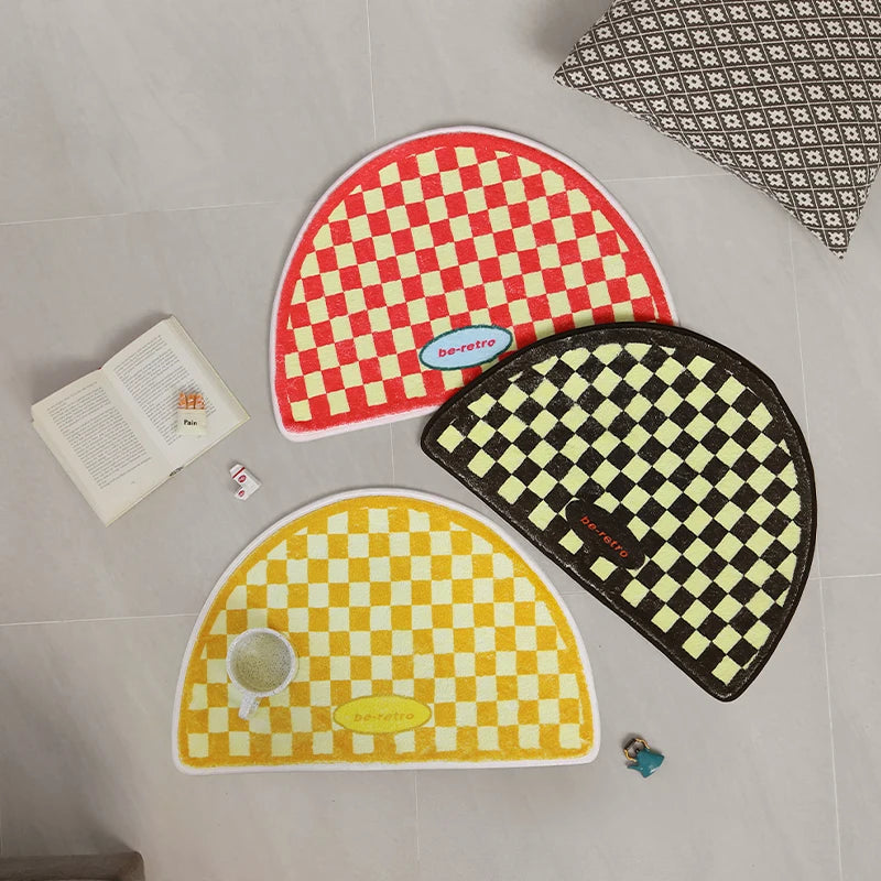 Checkerboard Bathroom Mat – Absorbent Anti-Slip Door Mat