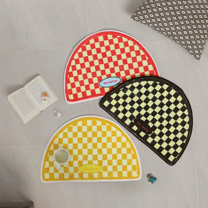 Checkerboard Bathroom Mat – Absorbent Anti-Slip Door Mat