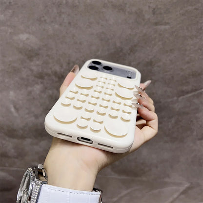 3D Bubble Grip Silicone iPhone Case – Shockproof Cover for iPhone 14–17 Series