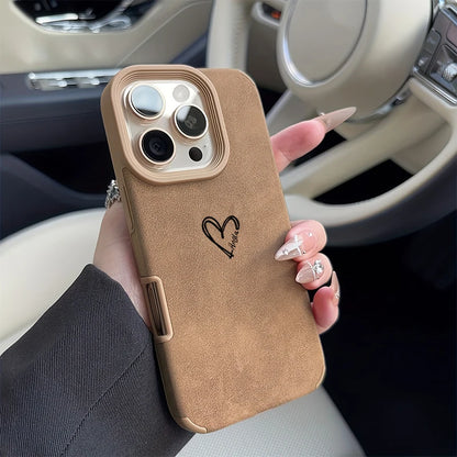 Airplane Heart Faux Leather iPhone Case – Cute Travel Design