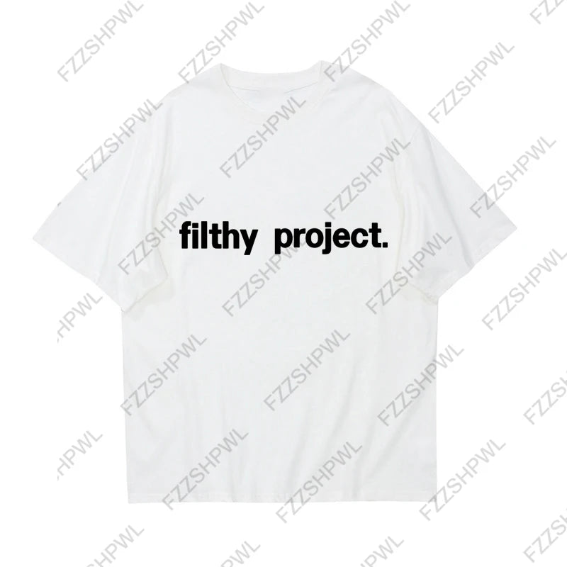 Men's Oversized Y2K Letter Print Cotton T-Shirt