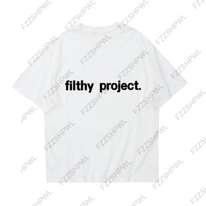 Men's Oversized Y2K Letter Print Cotton T-Shirt