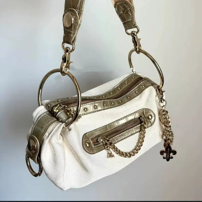Y2K Rivet Motorcycle Bag – Women's Retro Crossbody Purse