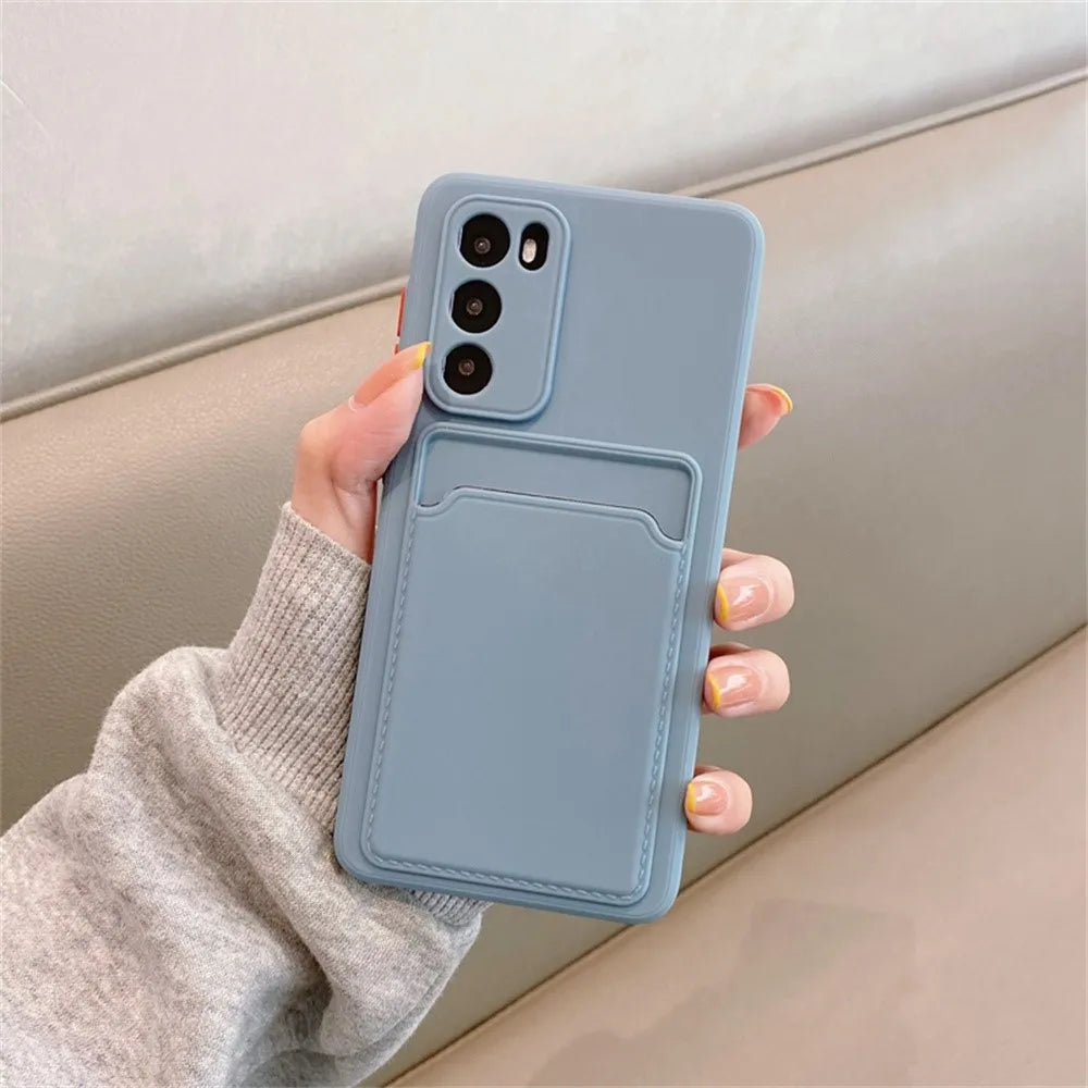 Samsung Galaxy Card Slot Wallet Case | TPU Silicone S21–S25 & A Series