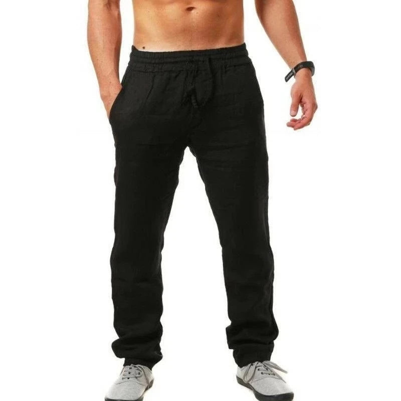 Men's Cotton Linen Pants – Breathable Streetwear Trousers S-3XL