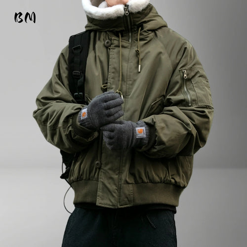 Hooded Parka Jacket – Fleece-Lined Heavyweight Streetwear Coat for Men & Women