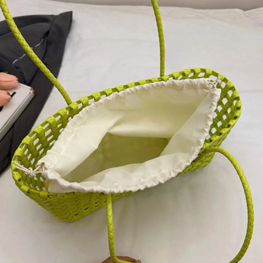 Vegetable Basket Women Straw Bags