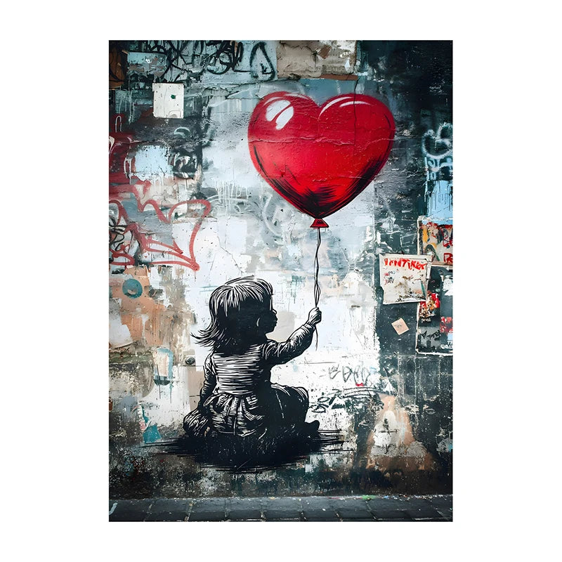 Graffiti Lion Art Poster – Colorful Abstract Canvas Wall Print