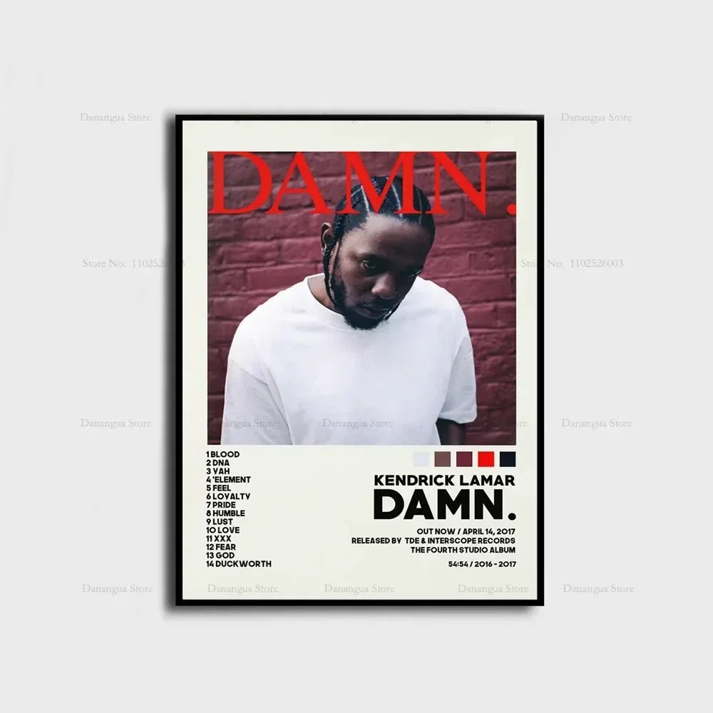 Kendrick Lamar Poster – Good Kid M.A.A.D City Album Wall Art