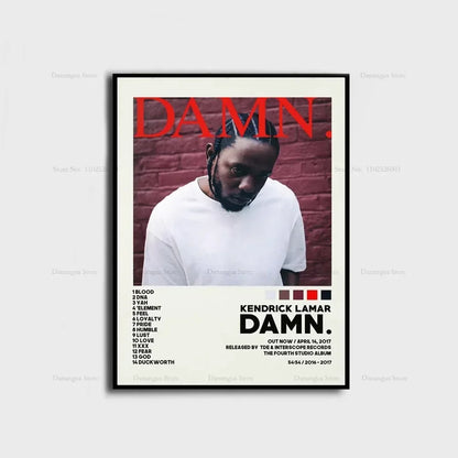 Kendrick Lamar Poster – Good Kid M.A.A.D City Album Wall Art
